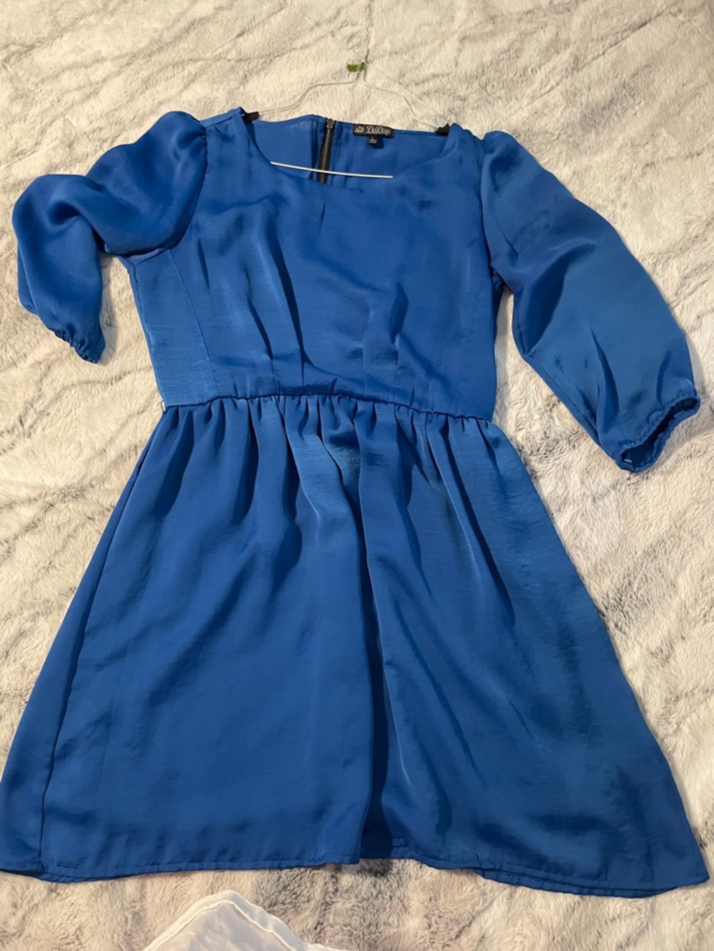 BeBop Cobalt Blue Square Neck Dress Large